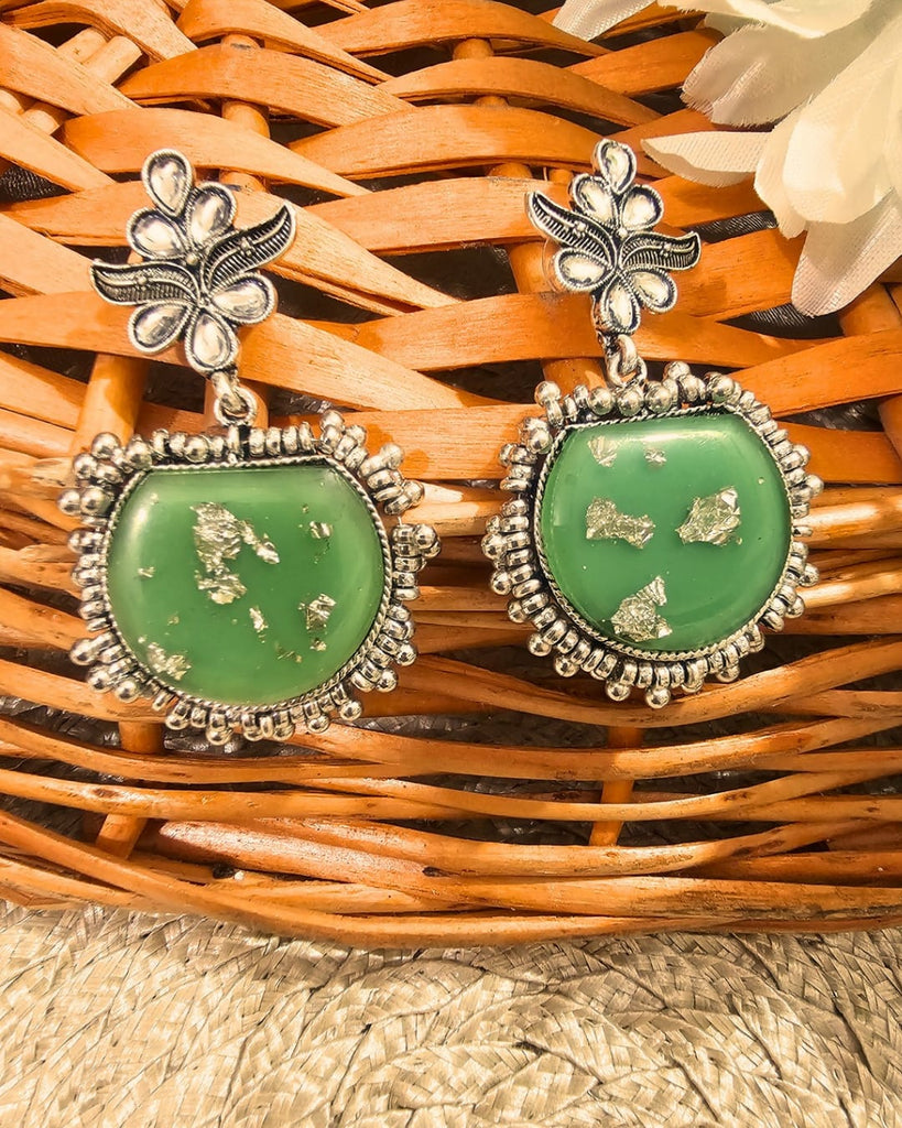 Verdant Charm Silver Drops