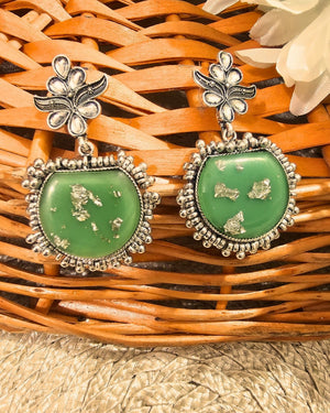 Verdant Charm Silver Drops