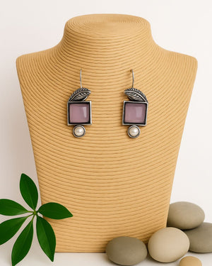 Light Purple Oxidised Earring