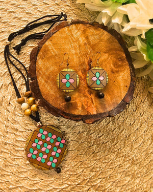 Brown Terracotta Necklace Set