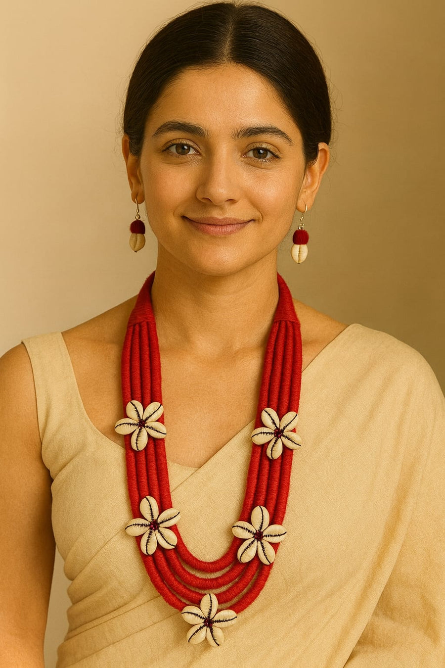 Rudrani Red Thread Necklace