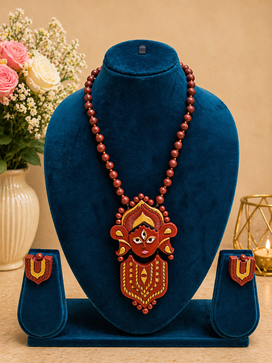 Shakti Devi Terracotta Jewellery Set