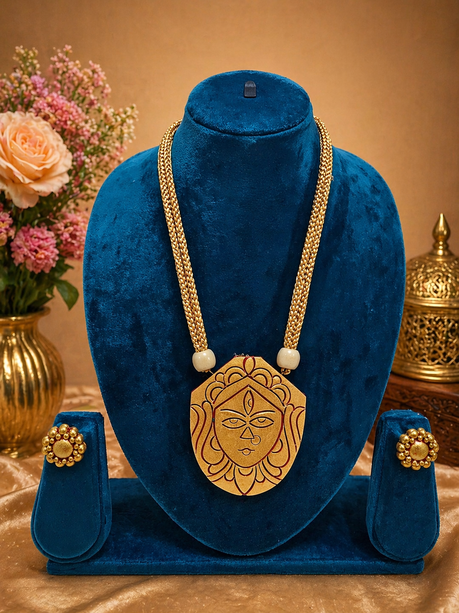 Durga Shakti Terracotta Jewellery Set