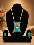 Turquoise Bloom Terracotta Jewellery Set
