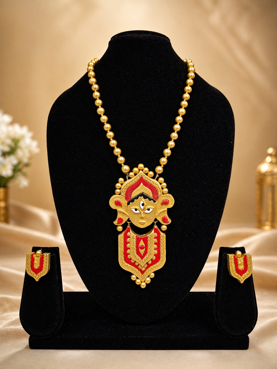 Devi Shakti Terracotta Jewellery Set