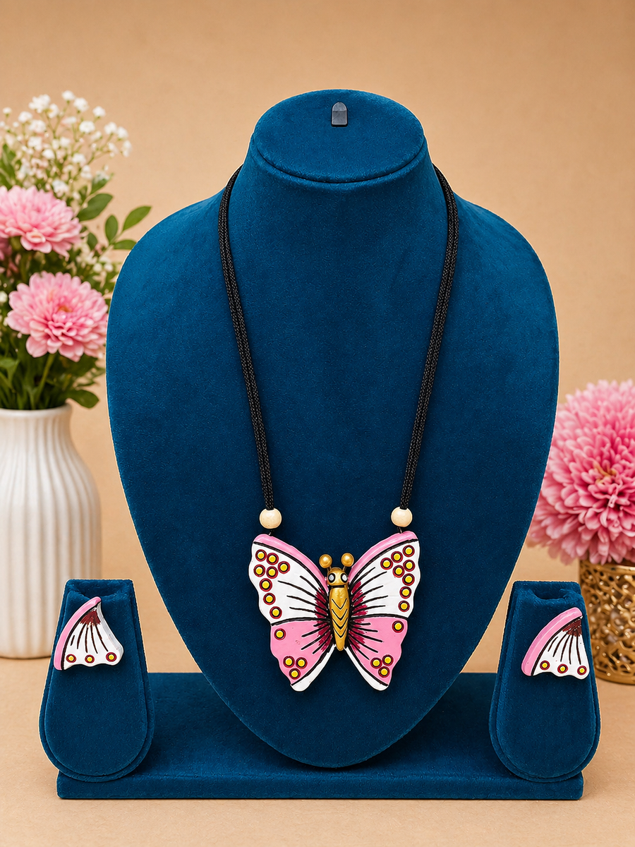 Flutter Bloom Terracotta Jewellery Set