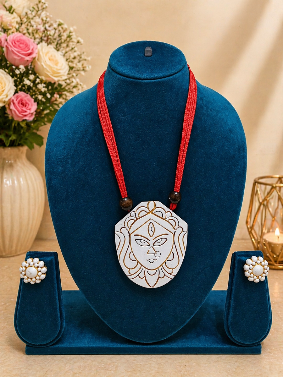 Shwet Durga Handmade Terracotta Jewellery Set