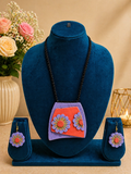 Lavender Bloom Handmade Terracotta Jewellery Set