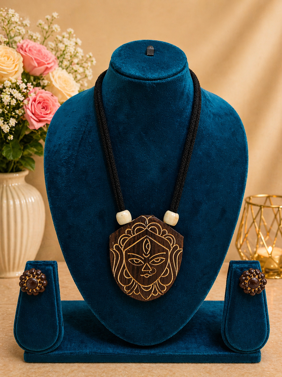 Durga Divine Terracotta Jewellery Set
