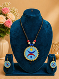 Sky Aura Handmade Terracotta Jewellery Set
