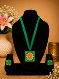 Emerald Bloom Terracotta Jewellery Set