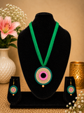 Emerald Aura Terracotta Jewellery Set