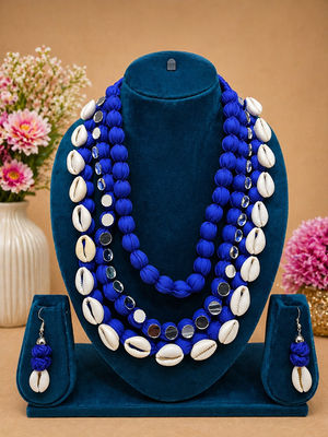 Blue Beads Jewellery Set