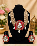 Red Jute Jewellery Set