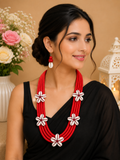 Rudrani Red Thread Necklace