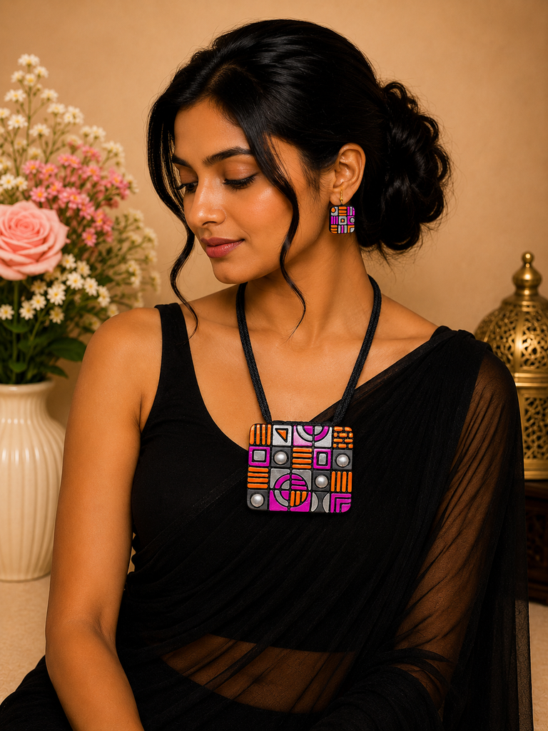 Urban Mosaic Terracotta Jewellery Set