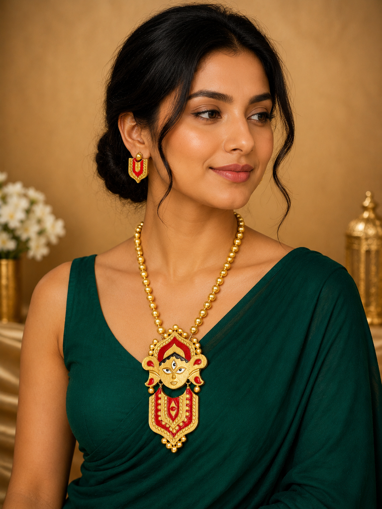 Devi Shakti Terracotta Jewellery Set