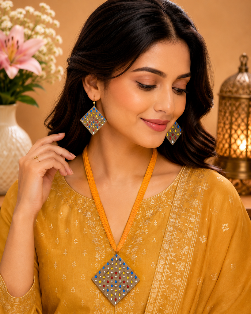 Sunlit Mosaic Terracotta Jewellery Set
