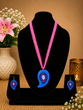 Blue Paisley Terracotta Jewellery Set