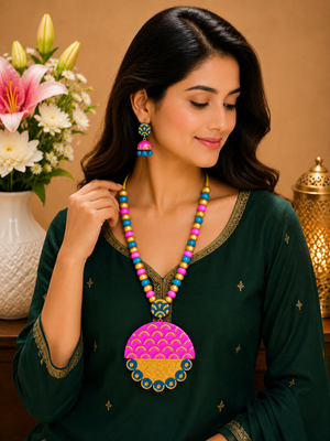 Gulnaar Glow Terracotta Jewellery Set