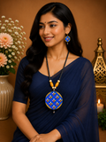 Blue Terracotta Necklace Set
