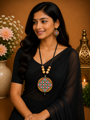 Brown Terracotta Necklace Set