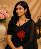Crimson Mandala Terracotta Jewellery Set