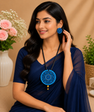 Azure Mandala Terracotta Jewellery Set