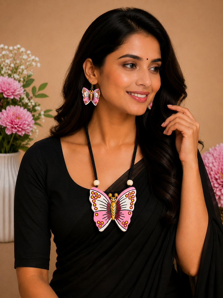 Flutter Bloom Terracotta Jewellery Set