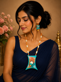Turquoise Bloom Terracotta Jewellery Set