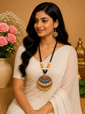 Brown Terracotta Necklace Set