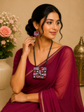 Pink Pulse Terracotta Pendant Set