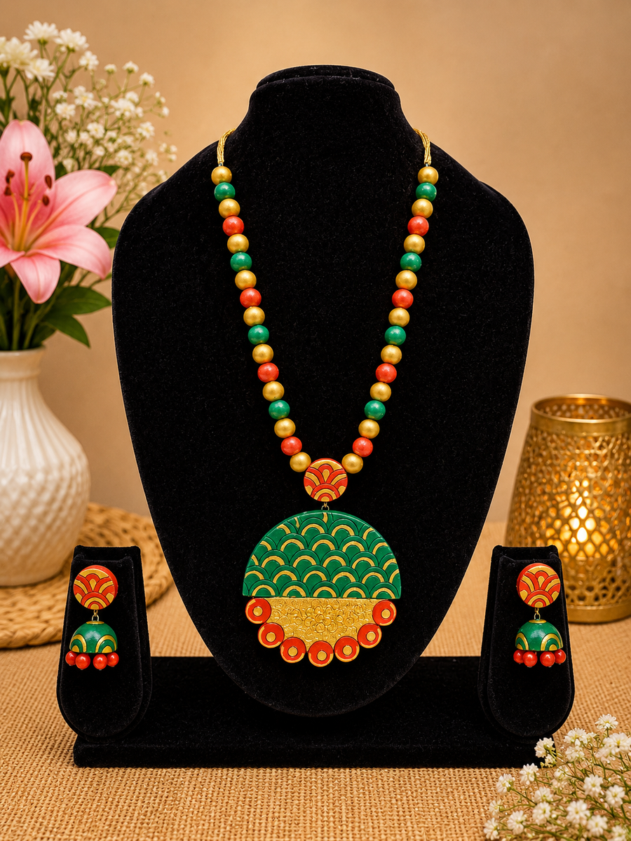 Green Glory Handmade Jewellery Set