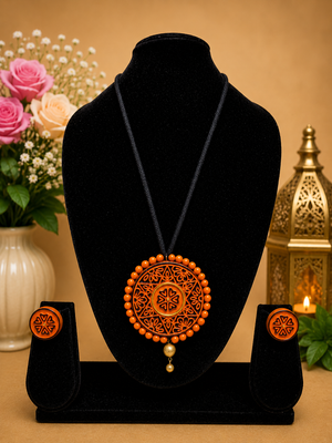 Warm Horizon Clay Necklace