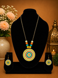 Light Yellow Terracotta Necklace Set