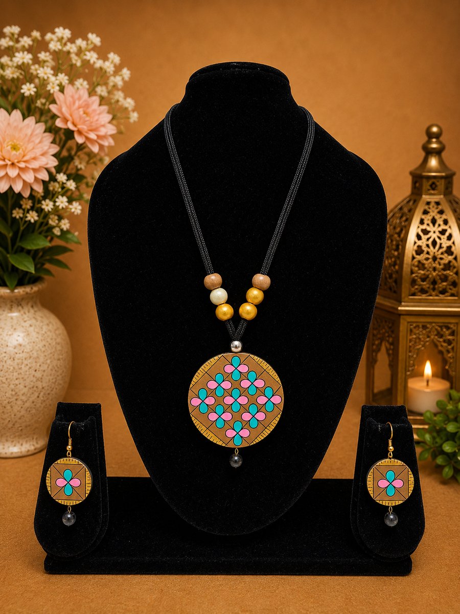 Brown Terracotta Necklace Set