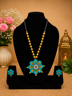 Turquoise Aura Floral Set