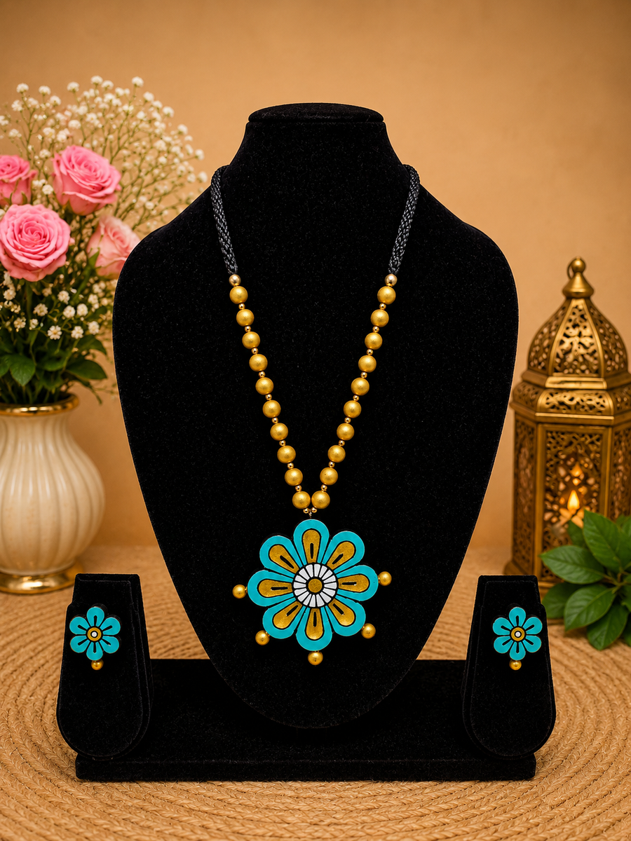 Turquoise Aura Floral Set