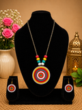 Maroon Terracotta Necklace Set