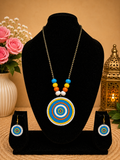 Sky Blue Terracotta Necklace Set