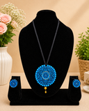 Azure Mandala Terracotta Jewellery Set