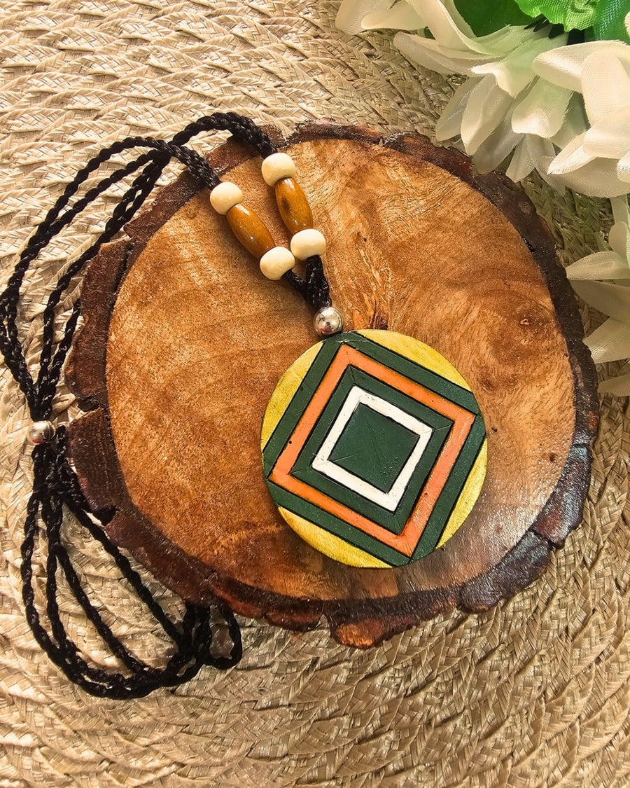 Dark Green Terracotta Necklace Set