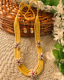 Rudrani Yellow Thread Necklace