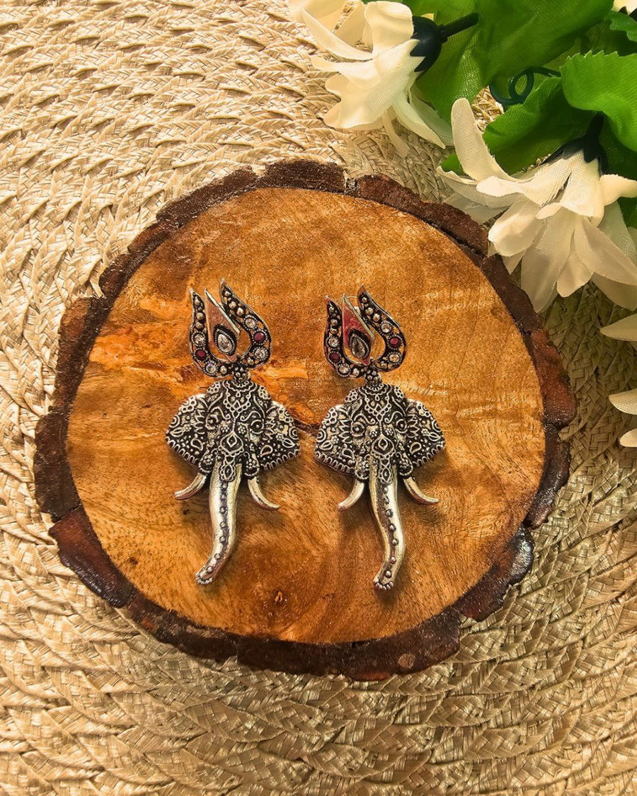 Oxidised Earring