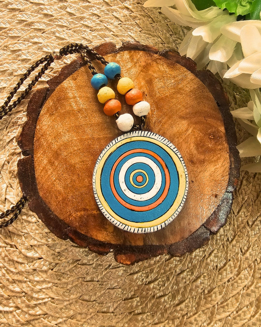 Sky Blue Terracotta Necklace Set