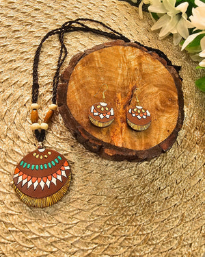 Brown Terracotta Necklace Set