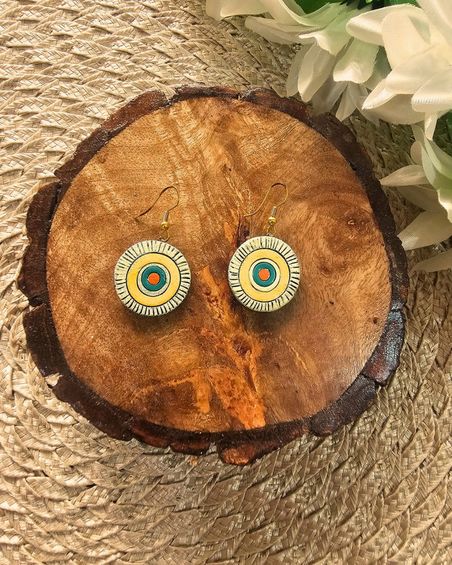 Light Yellow Terracotta Necklace Set