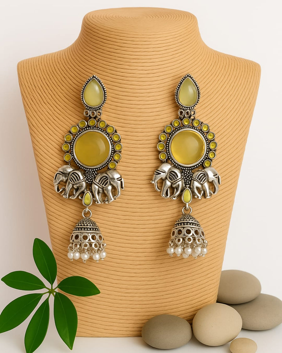 Boho Royalty Jhumka Set