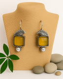 Yellow Oxidised Earring