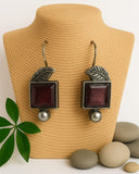 Wine Oxidised Earring